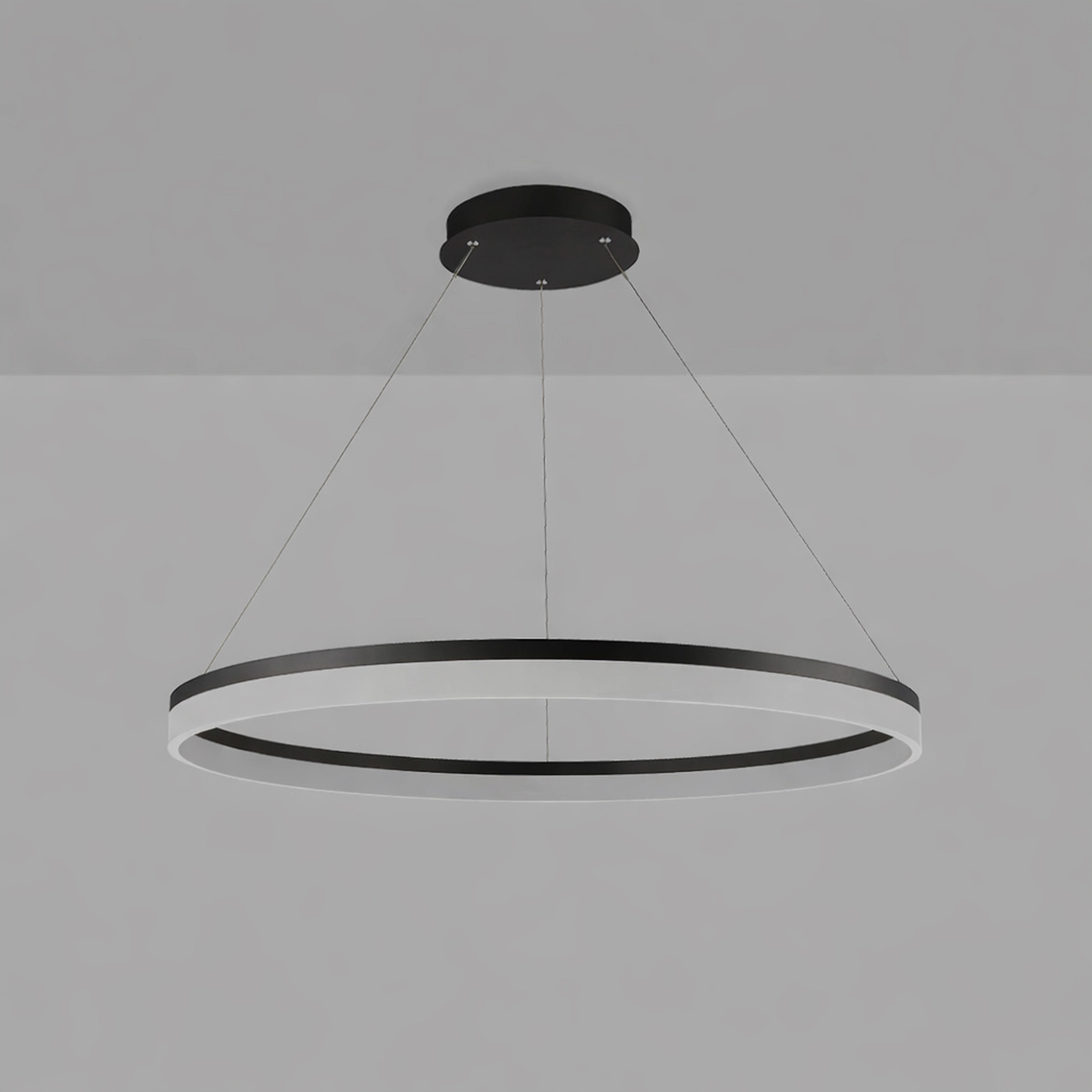 Sleek pendant lamp Ara Ø 100cm black Lyora 5053423307206