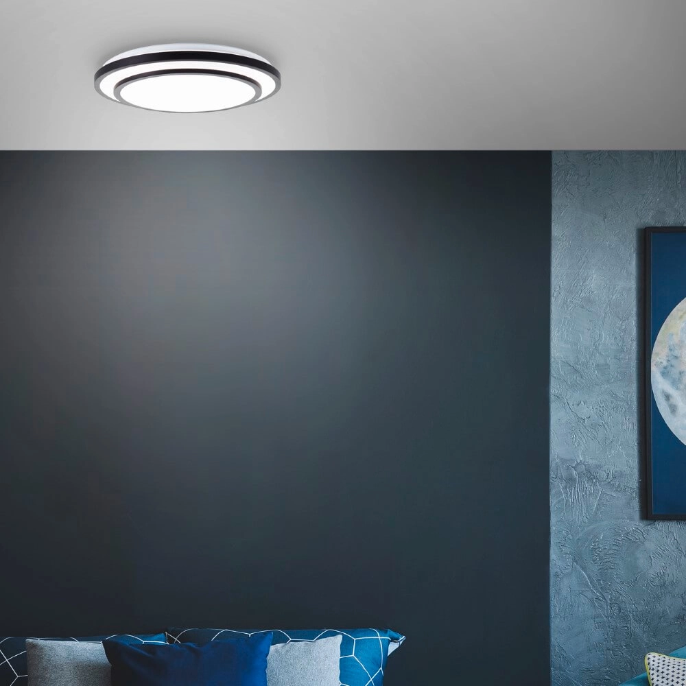 Black ceiling lamp Luciano Ø 49.5cm Brilliant 4004353426506