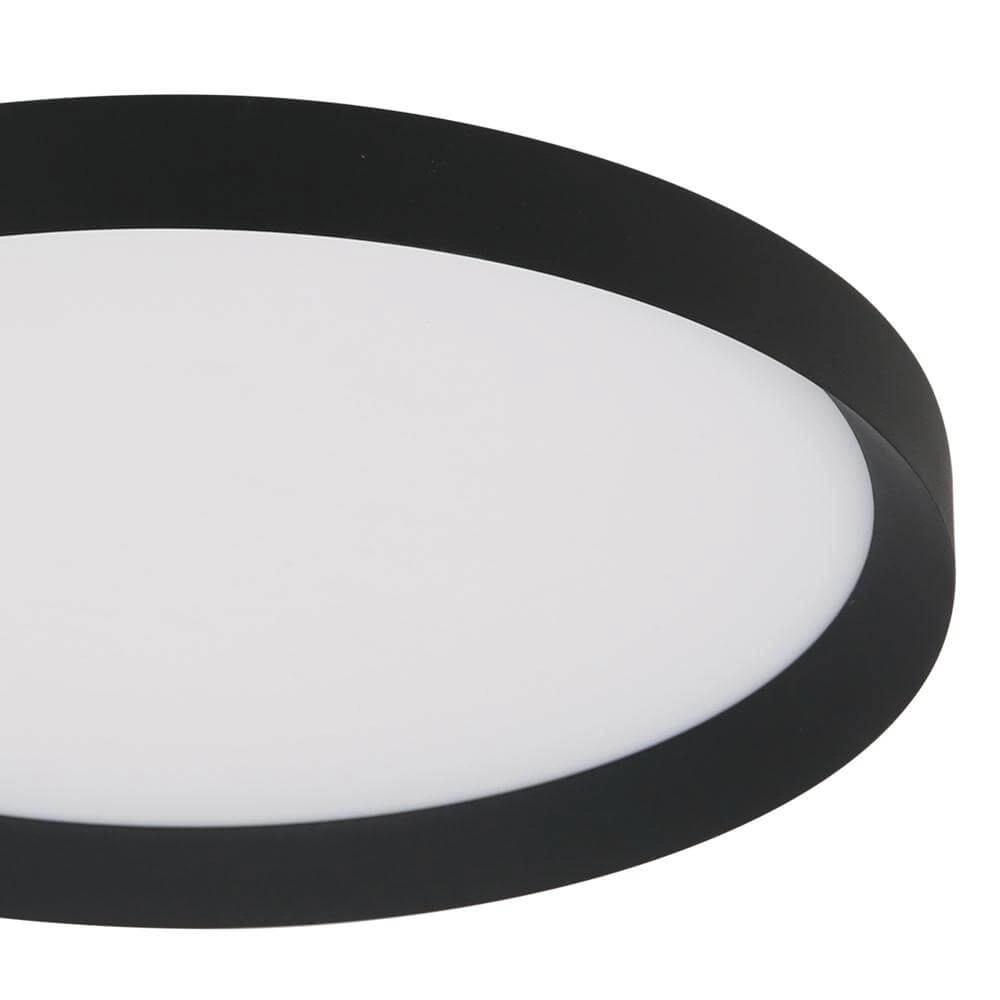 Sleek ceiling lamp Flady black Ø 40cm Steinhauer 8712746171846