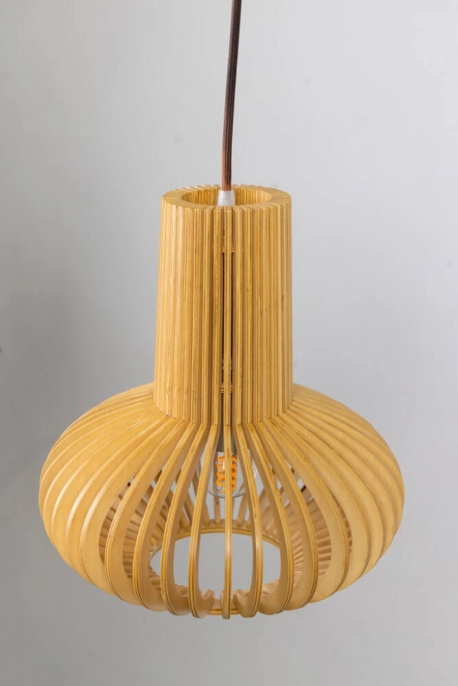 Wooden pendant lamp Tess Ø 25cm ETH 8720195305347