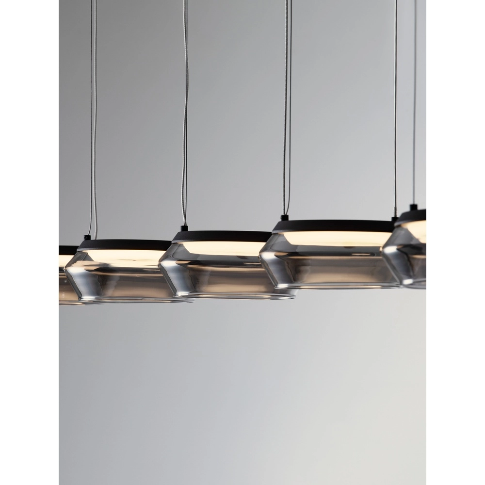 Sleek pendant lamp Jailyn Straight 5-light