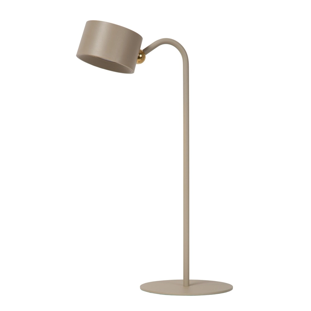 Rechargeable desk lamp Jolan taupe