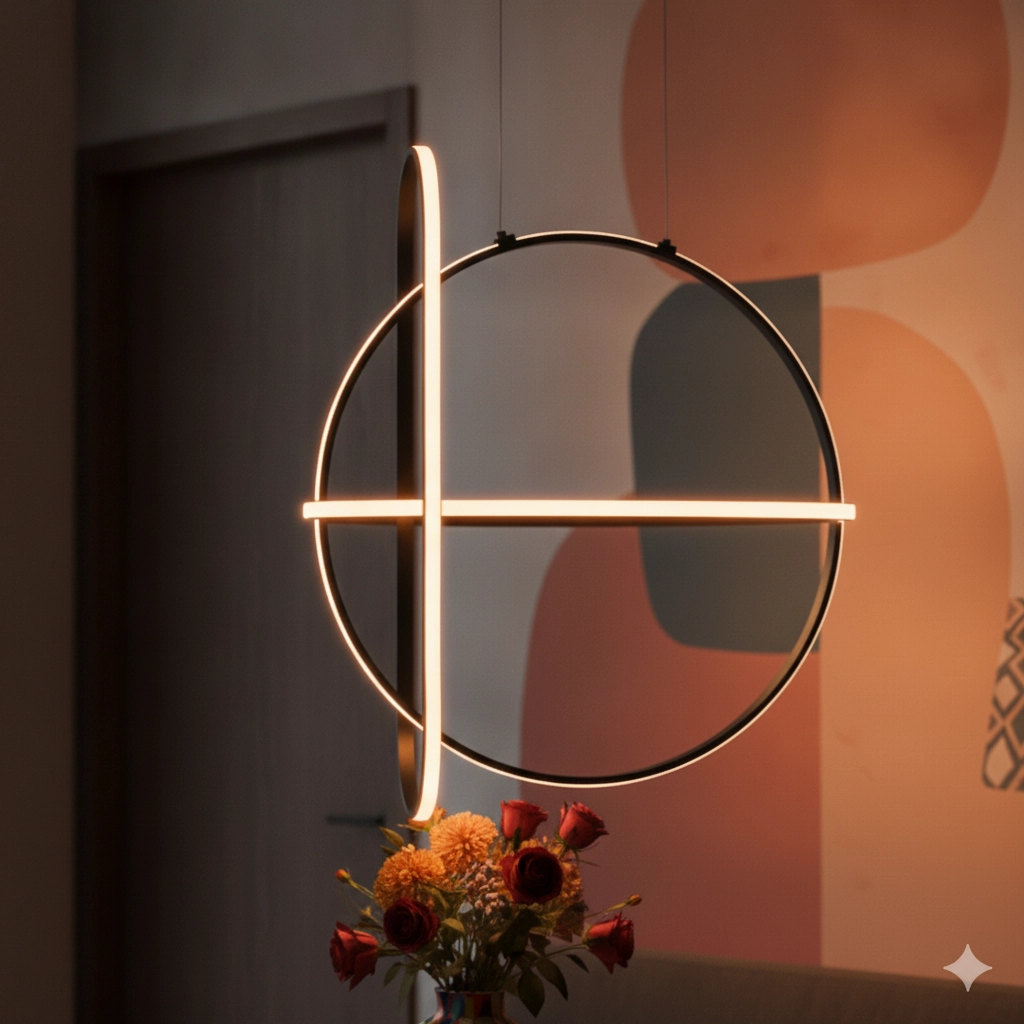 Design pendant lamp Arte black round