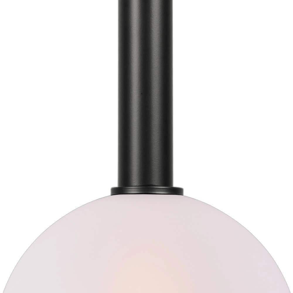 Hanging lamp Ø 25cm Bella 2 Black with matt white glass Masterlight 8718121334349