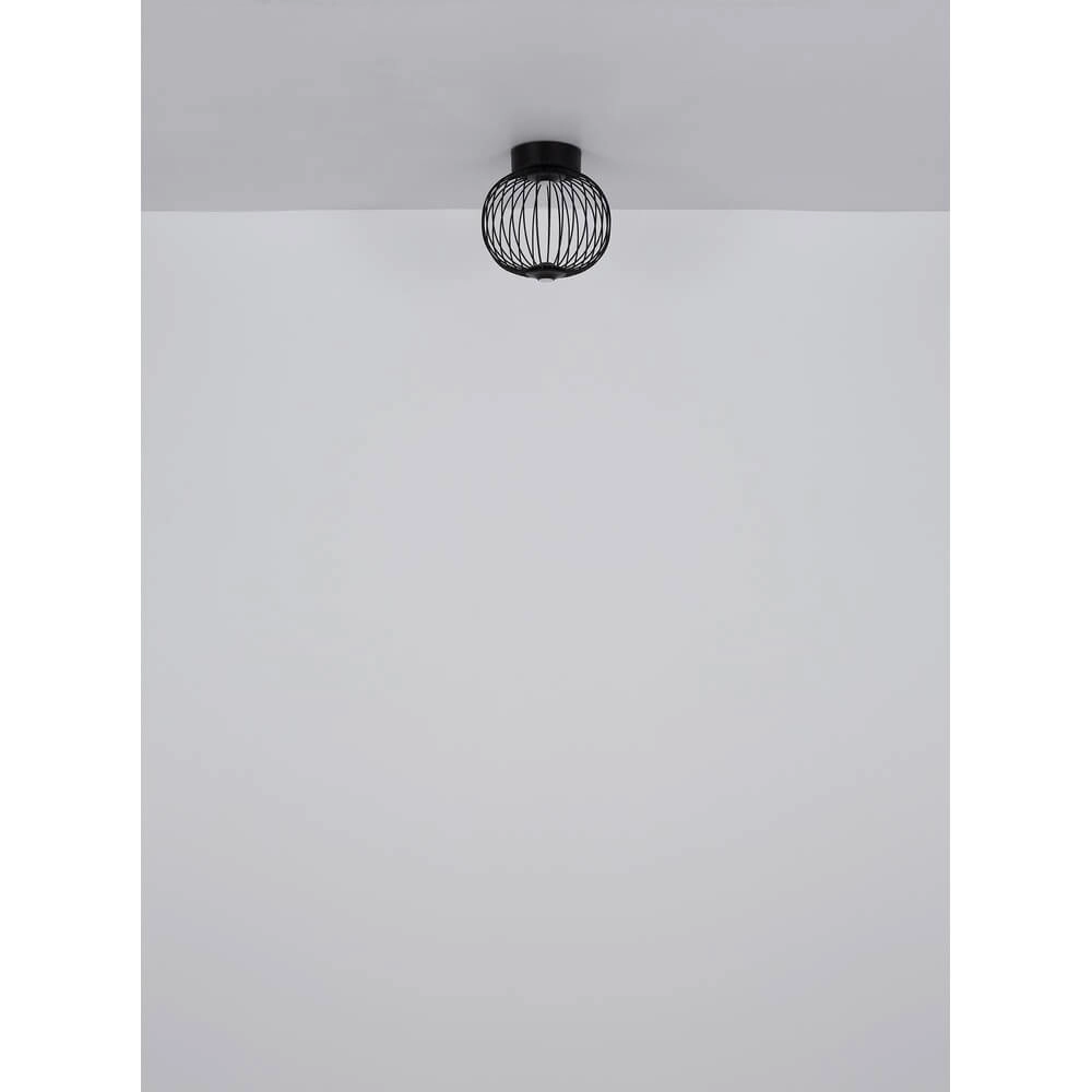 Black ceiling lamp Galway single cage Ø 50cm Globo 9007371468331