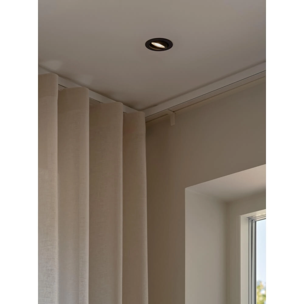 Black recessed spotlight Monolo Ø 8.2cm Nordlux 5704924023187