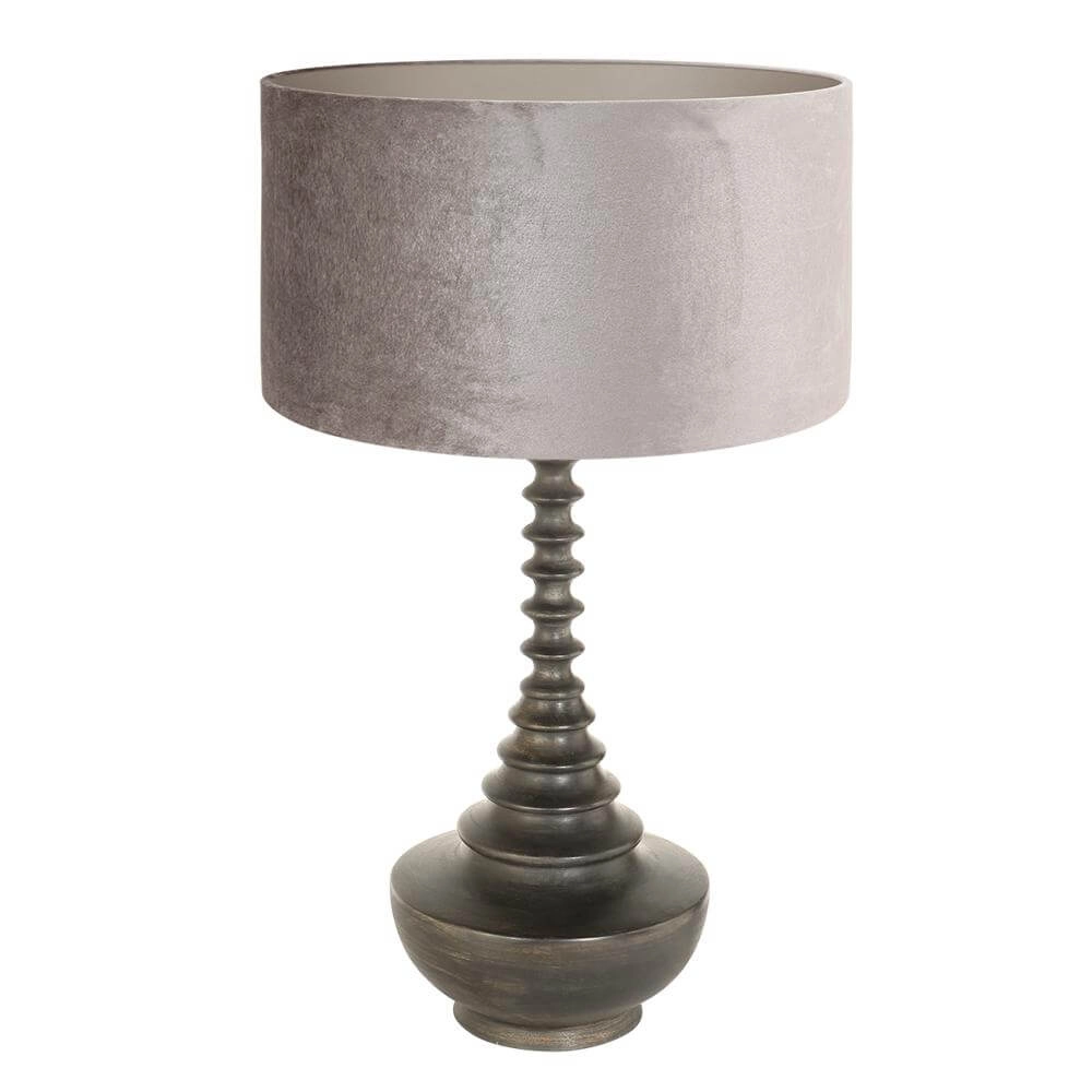 Unique table lamp Bois with silver cap