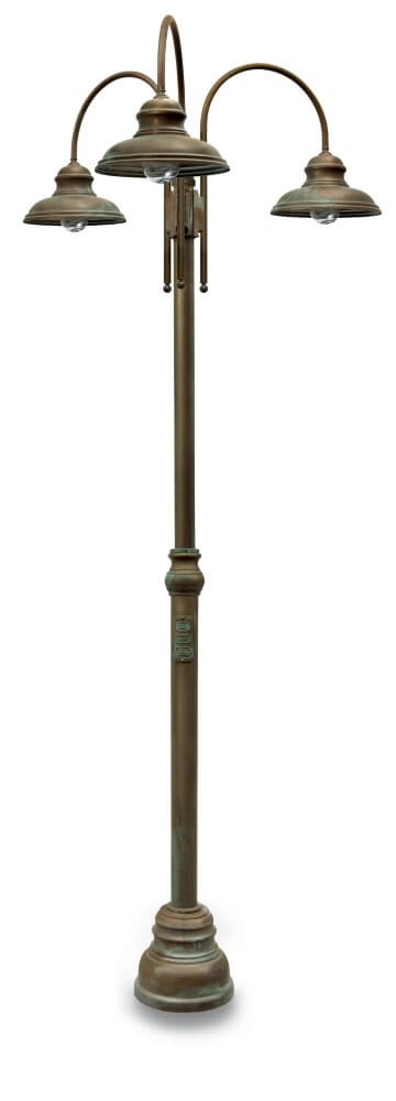 Floor lamp Mill XL - aged brass 3-lights