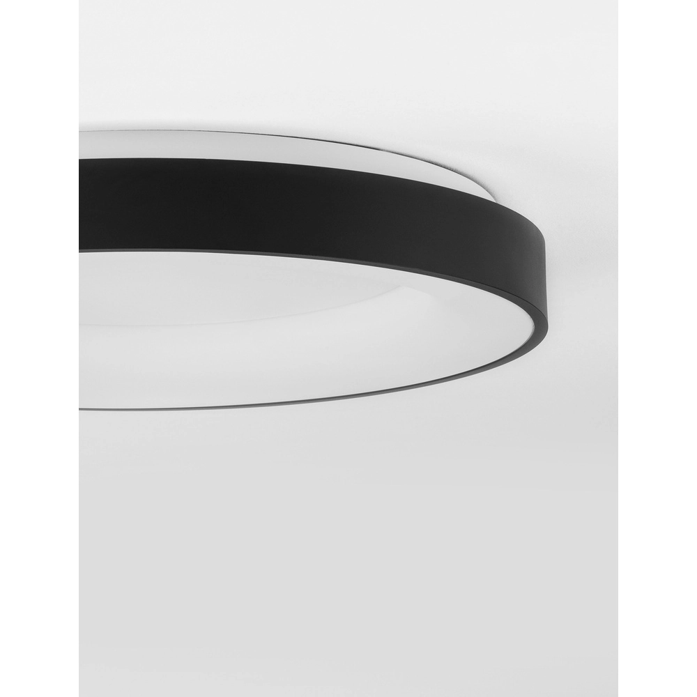 Ceiling lamp Rando Thin black Ø 60cm Lyora 5212017420107