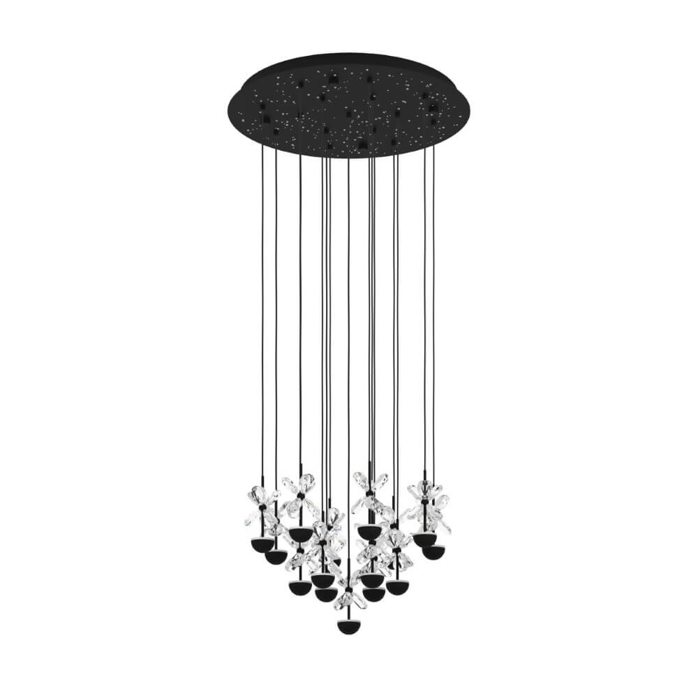 Black hanging lamp Pianopoli 2 Ø 50cm