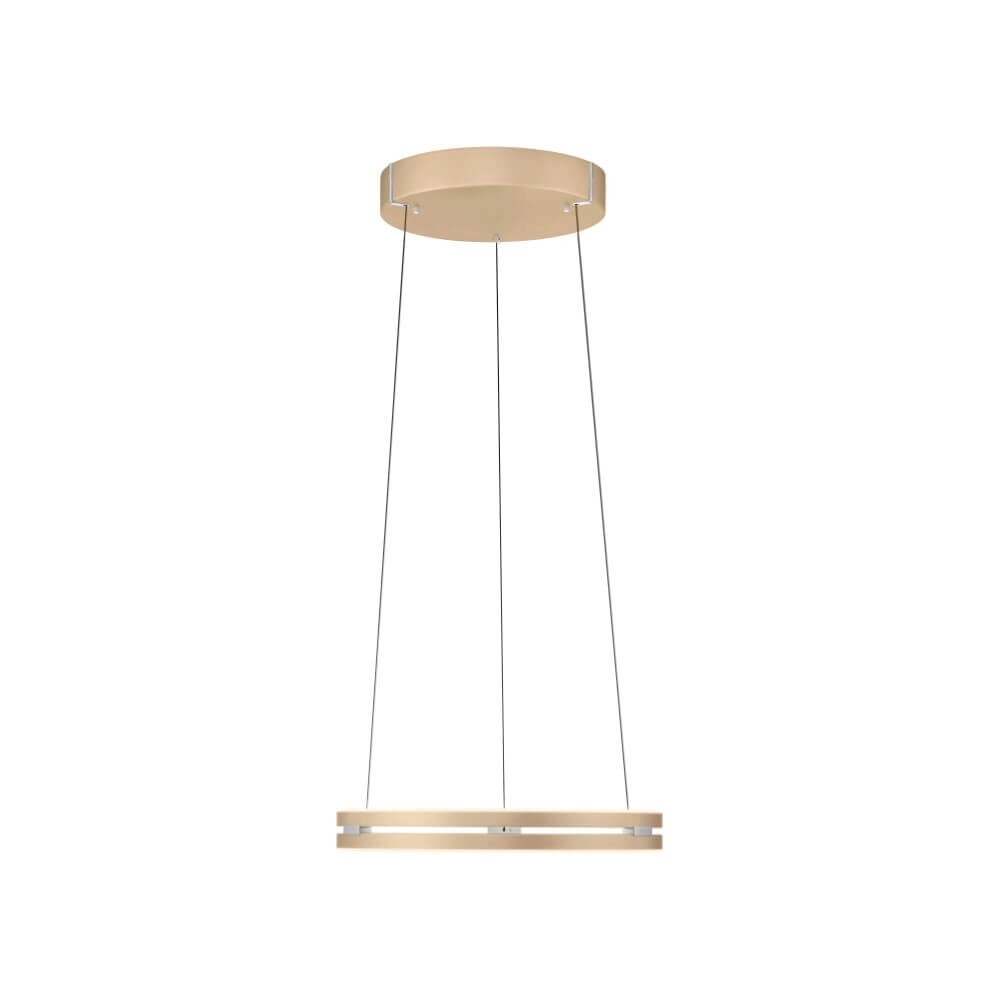 Sleek hanging lamp Pure E-Loop brass Paul Neuhaus 4012248372265