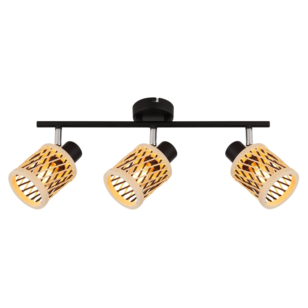 Wall lamp Mali 3-light black with caps Globo 9007371533718