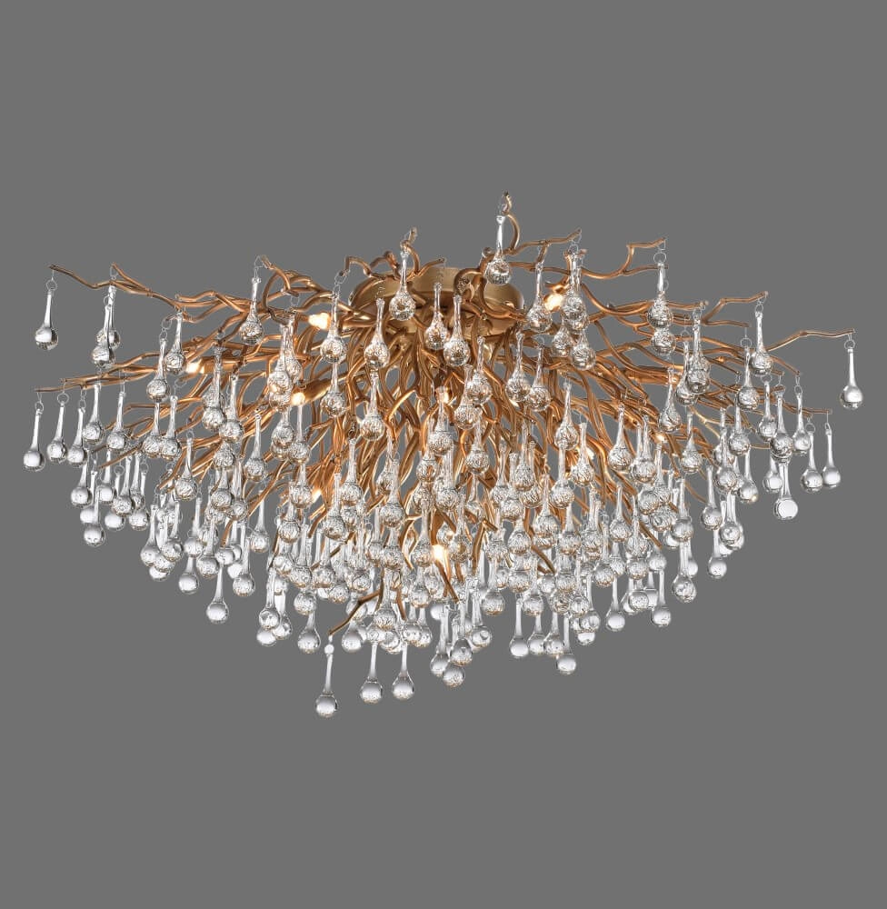 Chandelier Icicle brass 100cm Paul Neuhaus 4012248352106