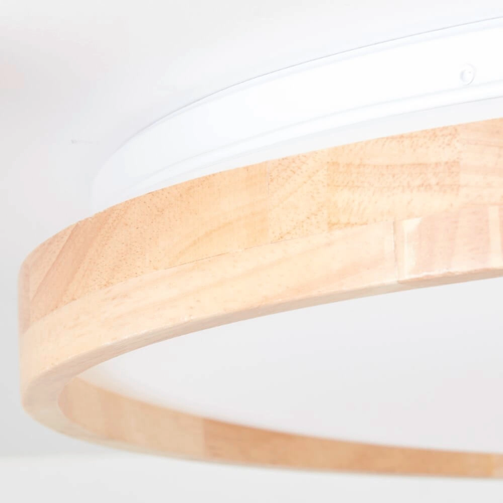 Ceiling lamp Alson Ø 49.5cm white with wood Brilliant 4004353411274