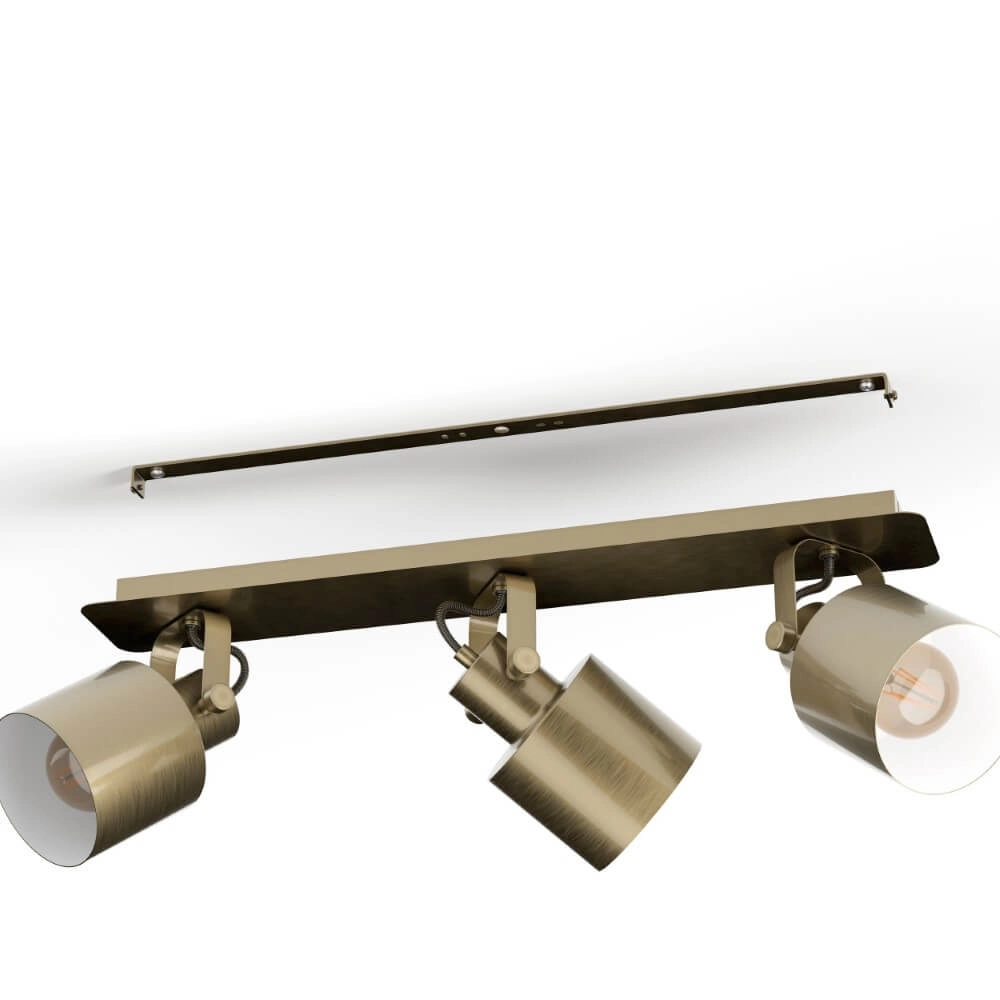 Brass ceiling spotlight Southery 3-light Eglo 9002759438197