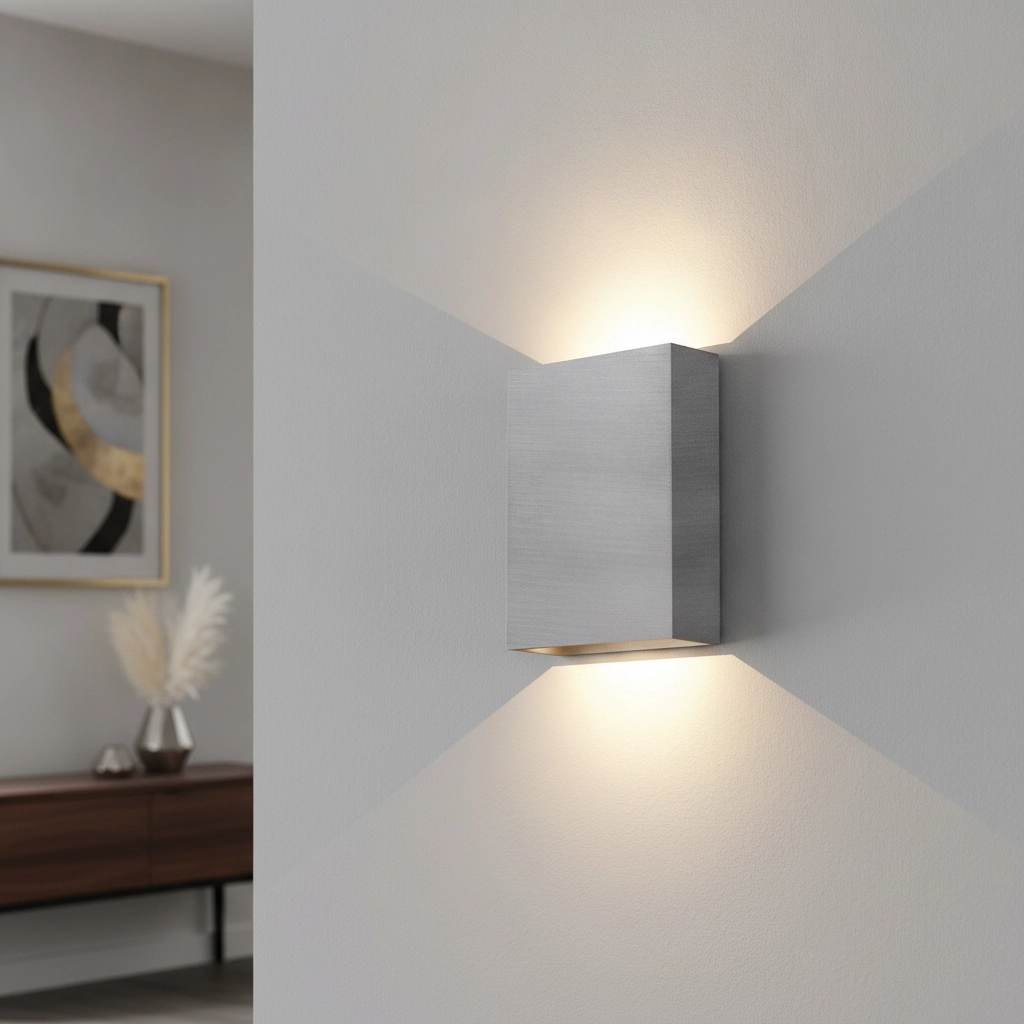 Sleek wall lamp Memphis gun metal