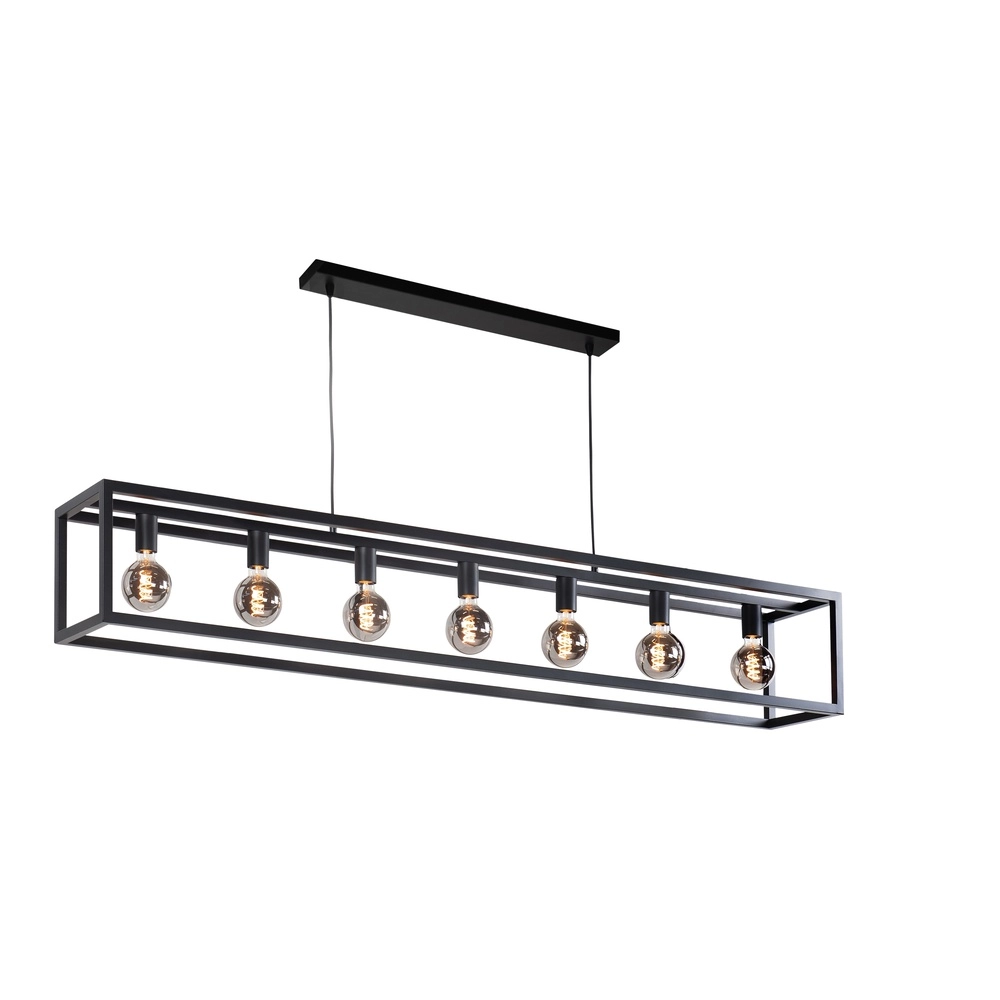 Design pendant lamp Fragola 170cm 7-light black