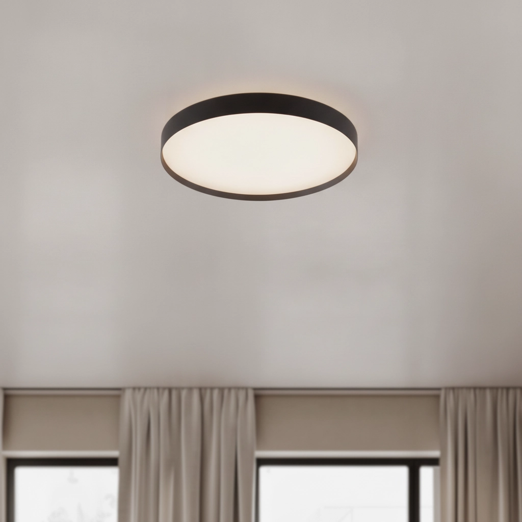 Ceiling light Roi black Ø 50cm