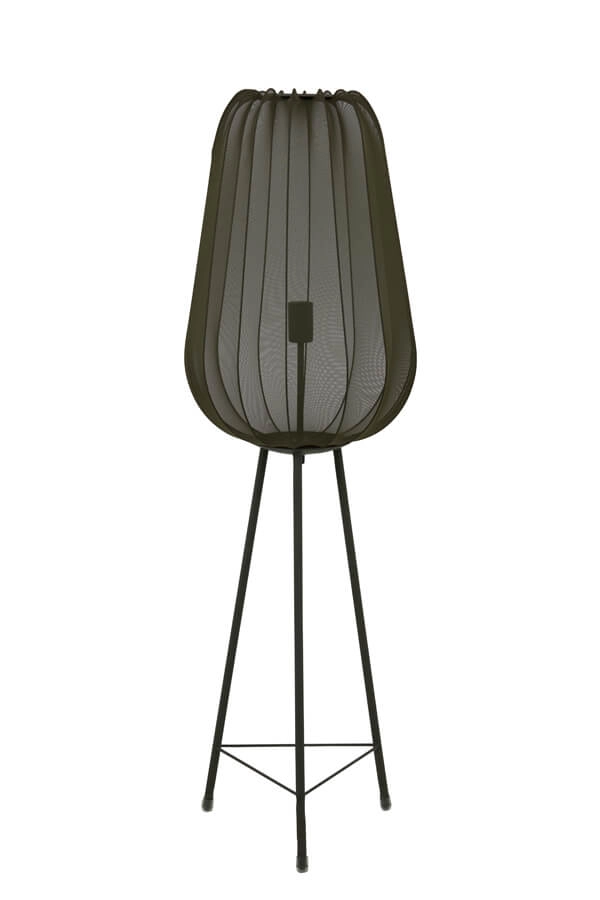Bohemian floor lamp Plumeria green Ø 42cm Light & Living 8717807651312