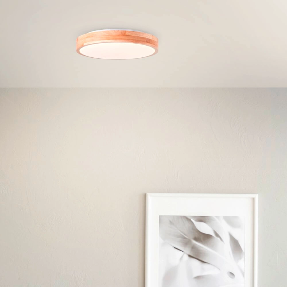 Wooden ceiling lamp Slimline Ø 34.5cm Brilliant 4004353426575