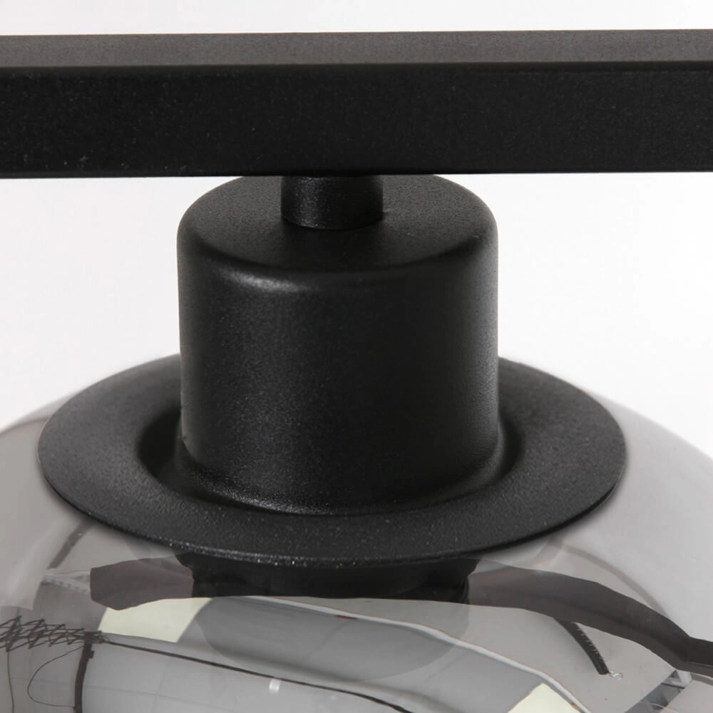 Black table lamp Lotus with smoked glass Steinhauer 8712746167702