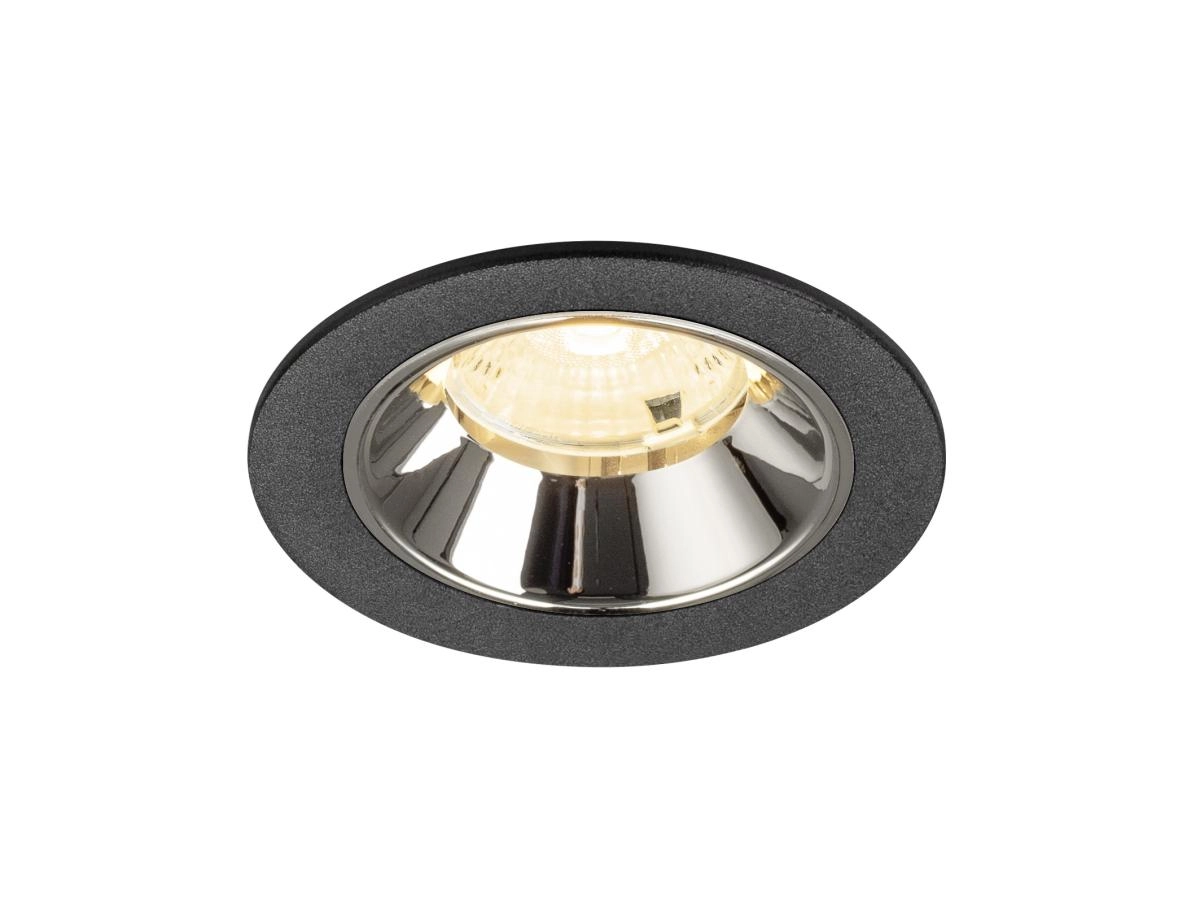 Recessed spotlight Numinos S black/chrome 3000K - 55deg