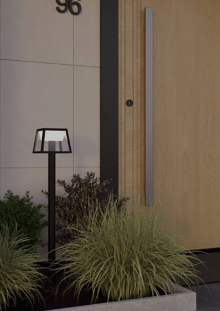 Solar floor lamp Altilia black 106cm Eglo 9008606298020