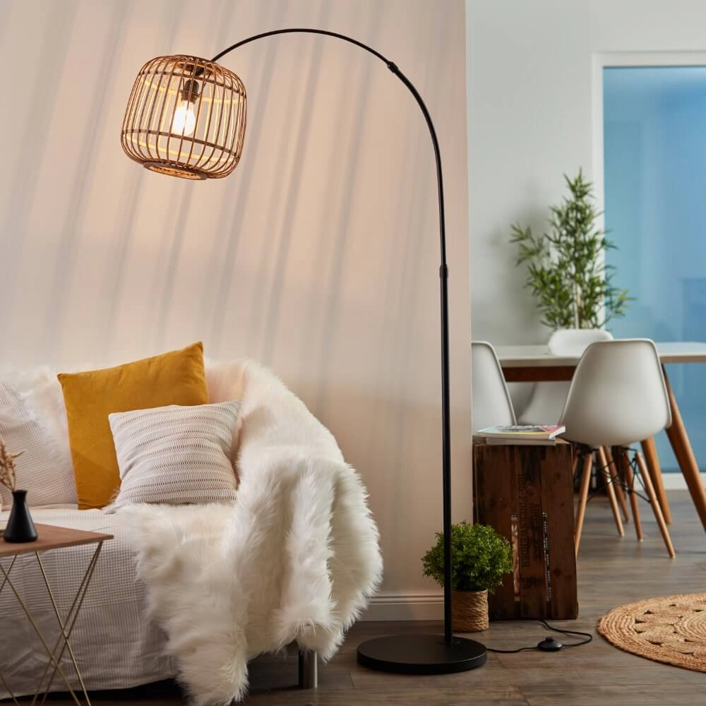 Rattan arc lamp Nikka 171cm Brilliant 4004353402272