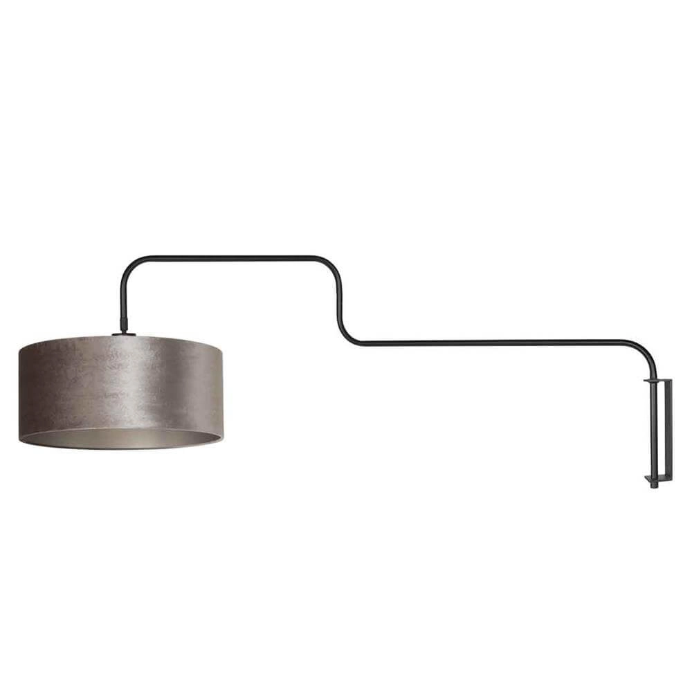 Wall lamp Bloeba black with silver grey shade Steinhauer 8712746177107