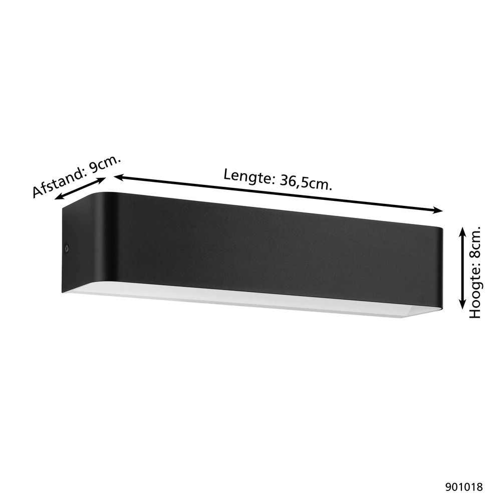 Led wall lamp Sania 4 37cm - black Eglo 9008606289875