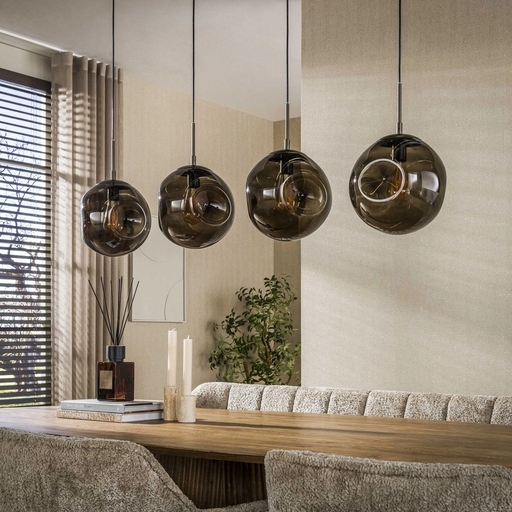 Glass pendant lamp Stellar 4-lights - Ø 25cm Lyora 8716803511675