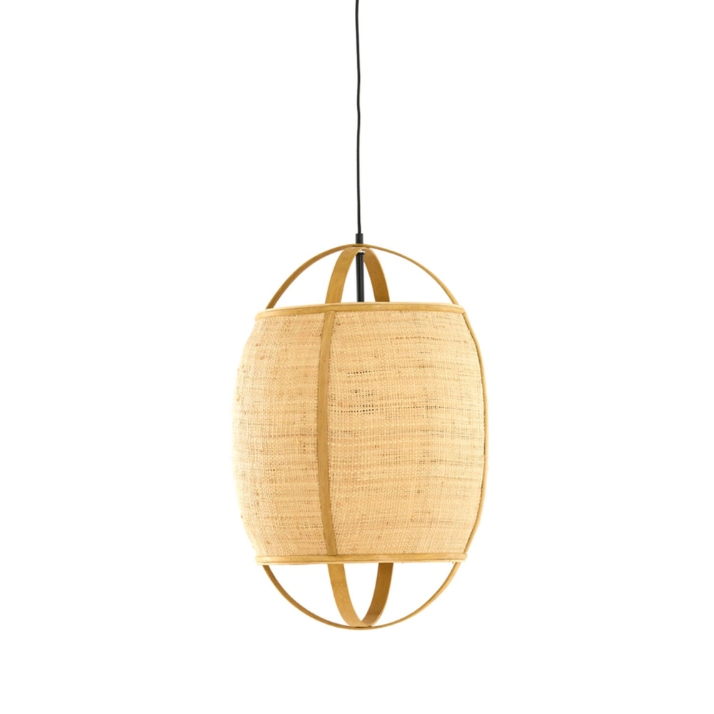 Country Pendant Lamp Bozona light brown Ø 38,5cm