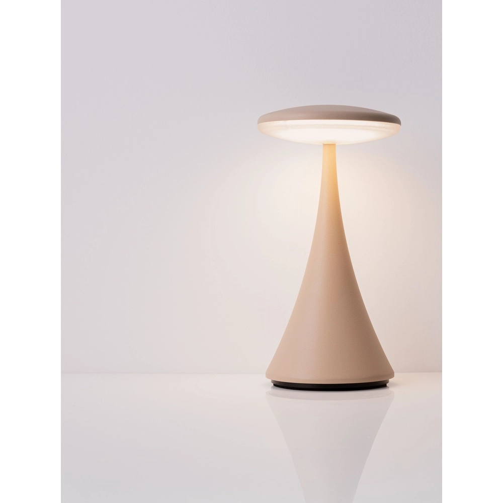 Table lamp Elbo sand brown rechargeable with USB