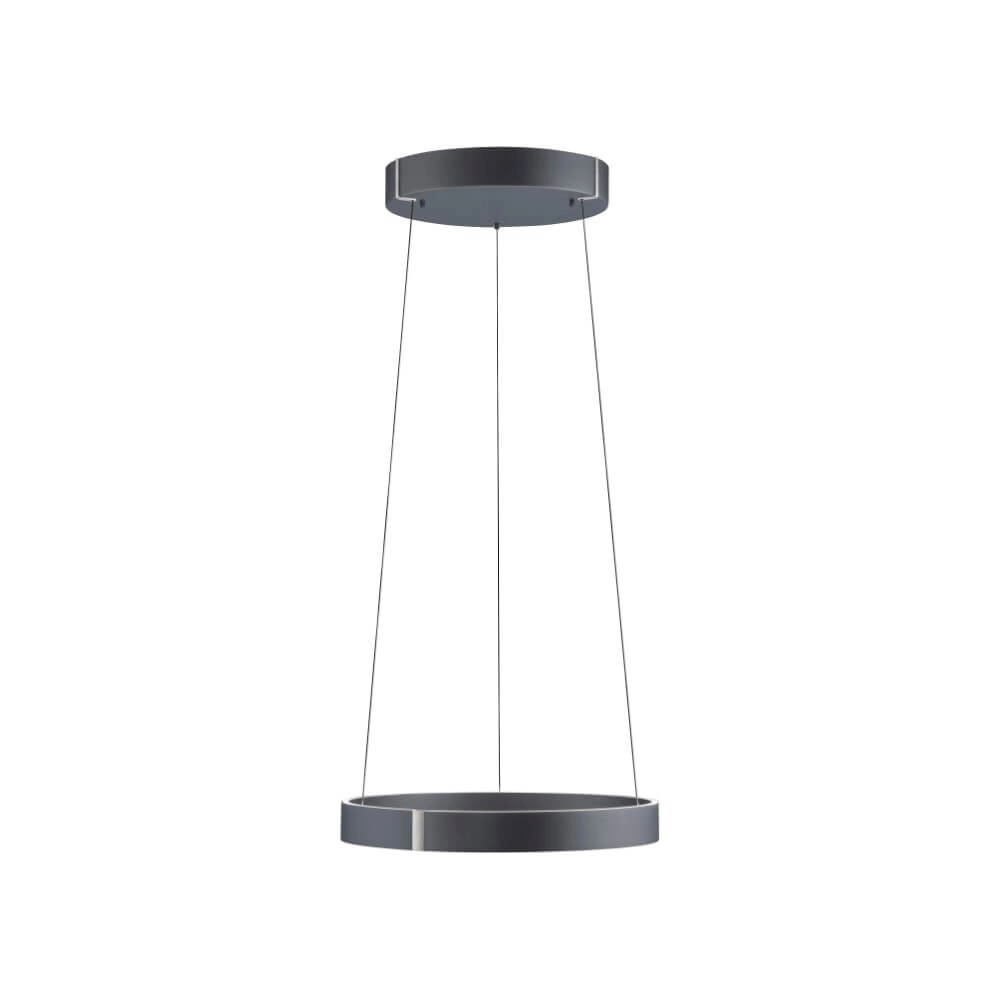 Round hanging lamp Pure E-Clipse gray Ø 50cm