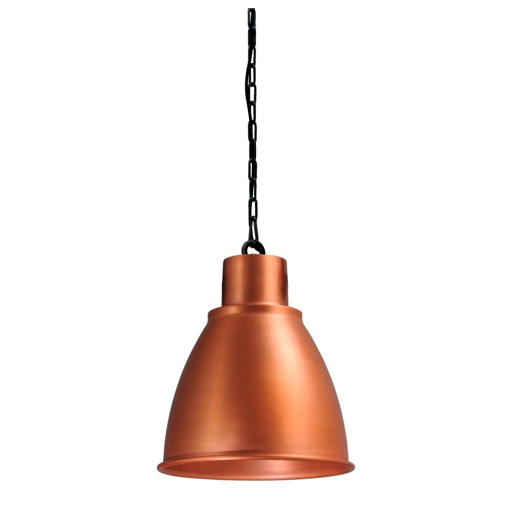 Pendant lamp Industria 27 red copper with black