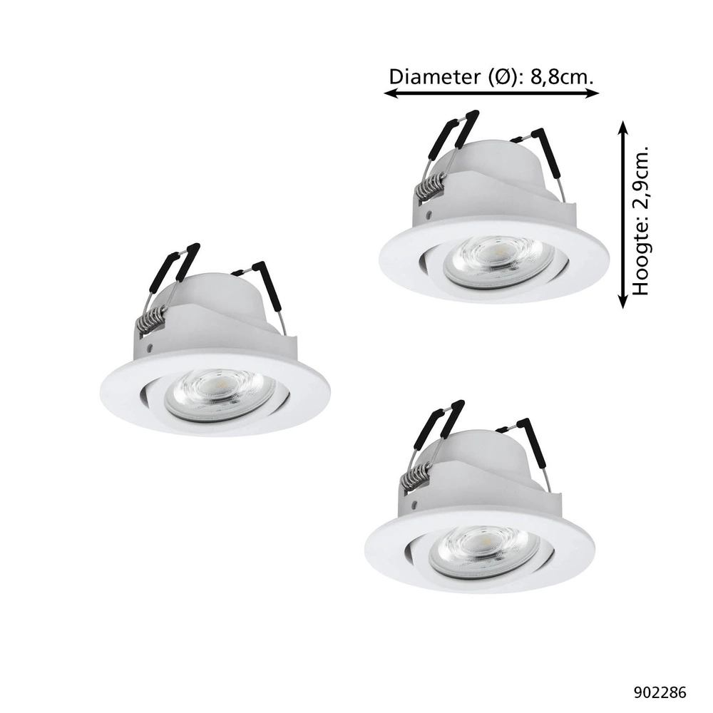 Set of 3 recessed spotlights Saliceto-Z Smart White Eglo 9008606358953