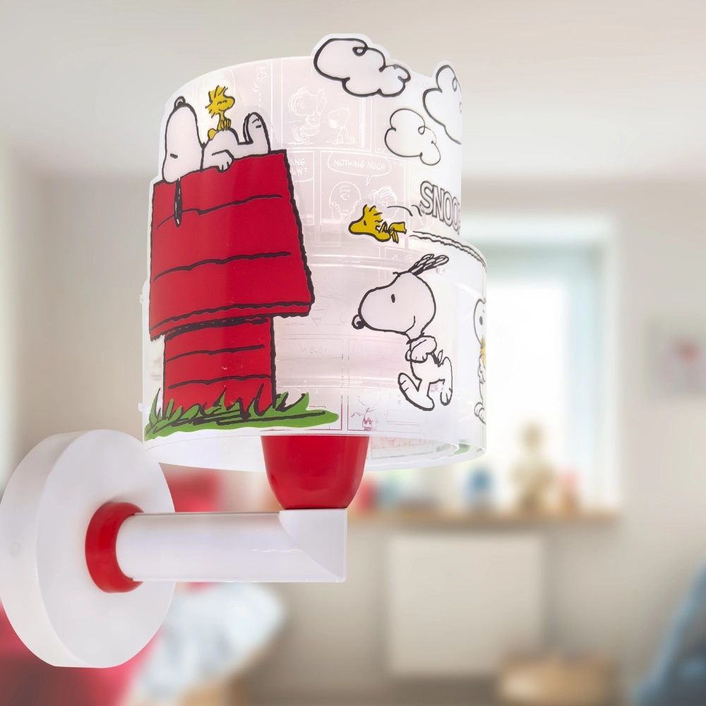 Wall lamp Snoopy white with red Dalber 8420406763095