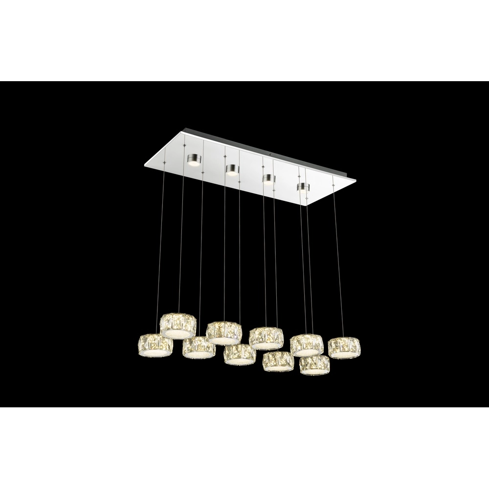 10-light pendant lamp Amur chrome Globo 9007371345069