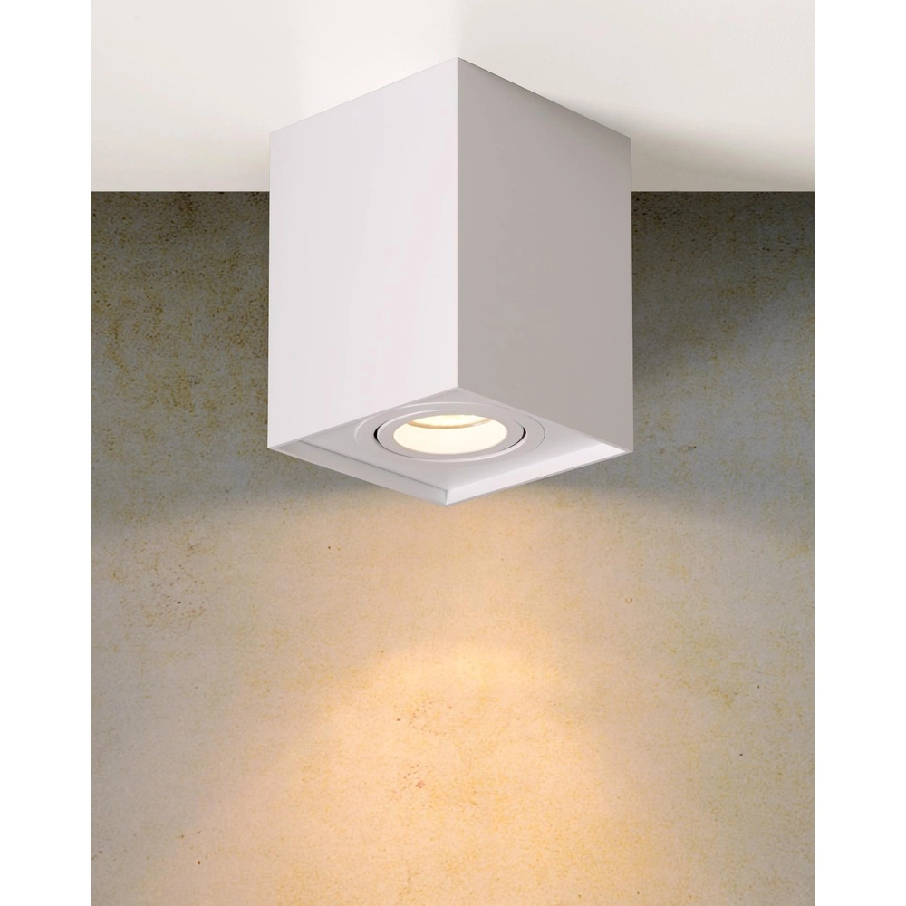 Surface-mounted ceiling spot Tube square white