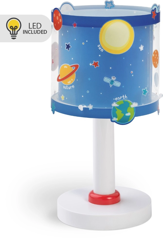 Table lamp Planets blue for children's room