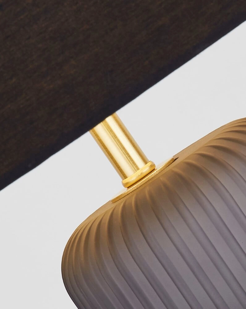 Table lamp Tablu blue and gold with black hood Searchlight 5053423248653