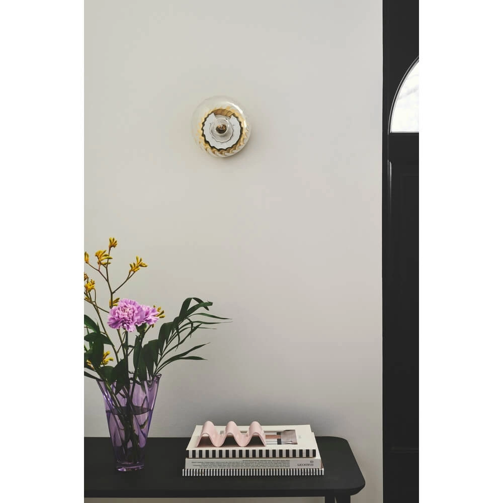 Glass wall lamp Chisell brass Nordlux 5704924015663