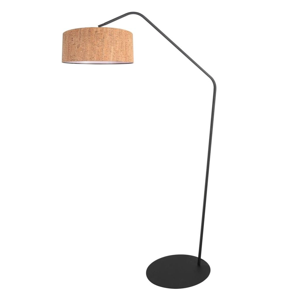 Black floor lamp Zig-Zag with cork cap Ø50cm Steinhauer 8712746180428