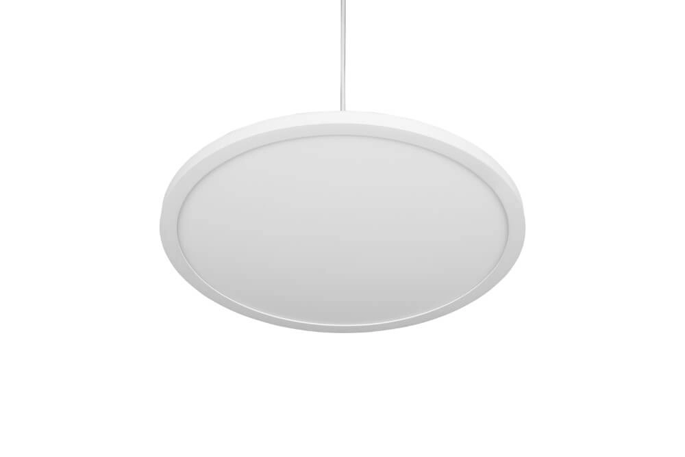 White sleek hanging lamp Tray Ø 40cm Trio 4017807537956