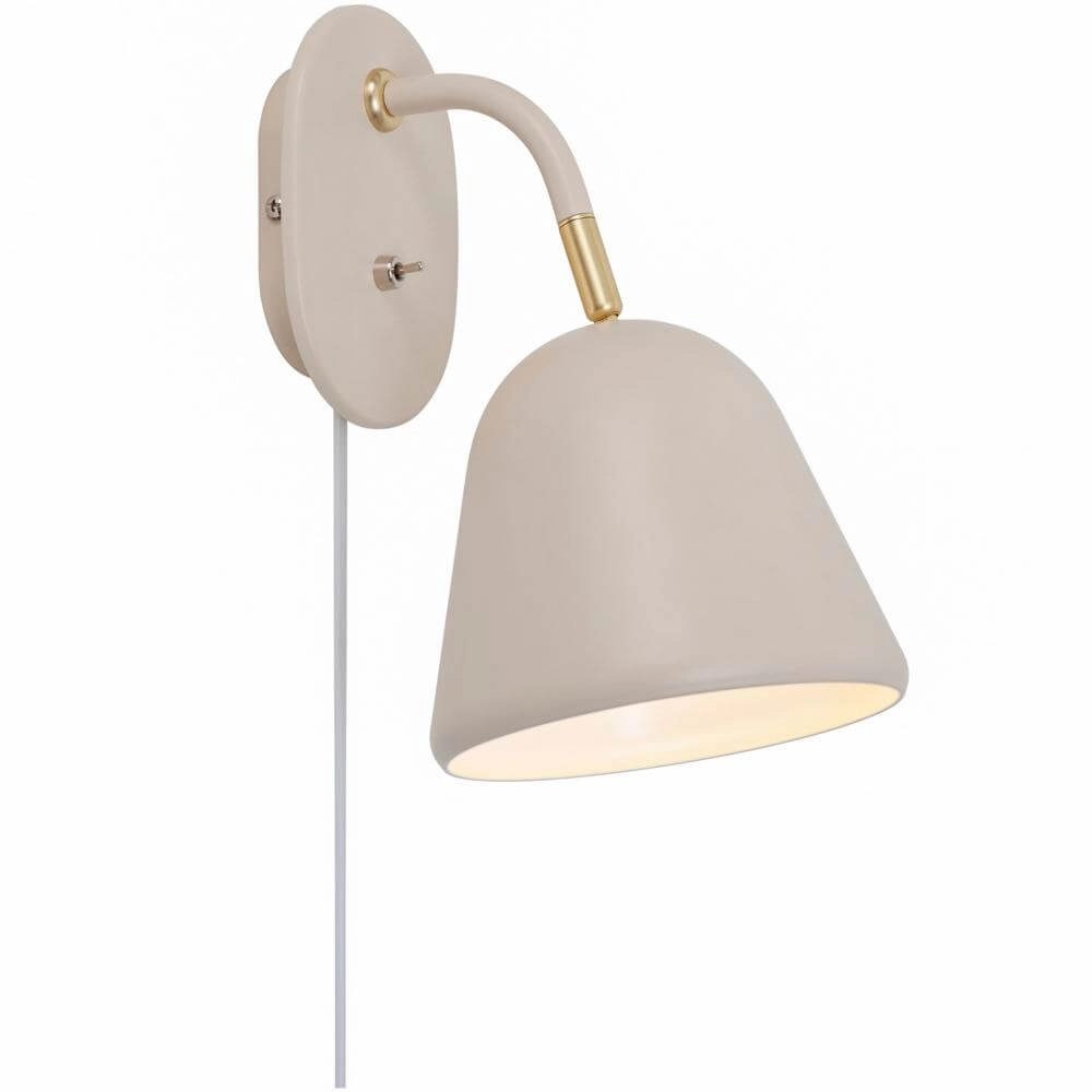 Sand brown wall lamp Fleur design