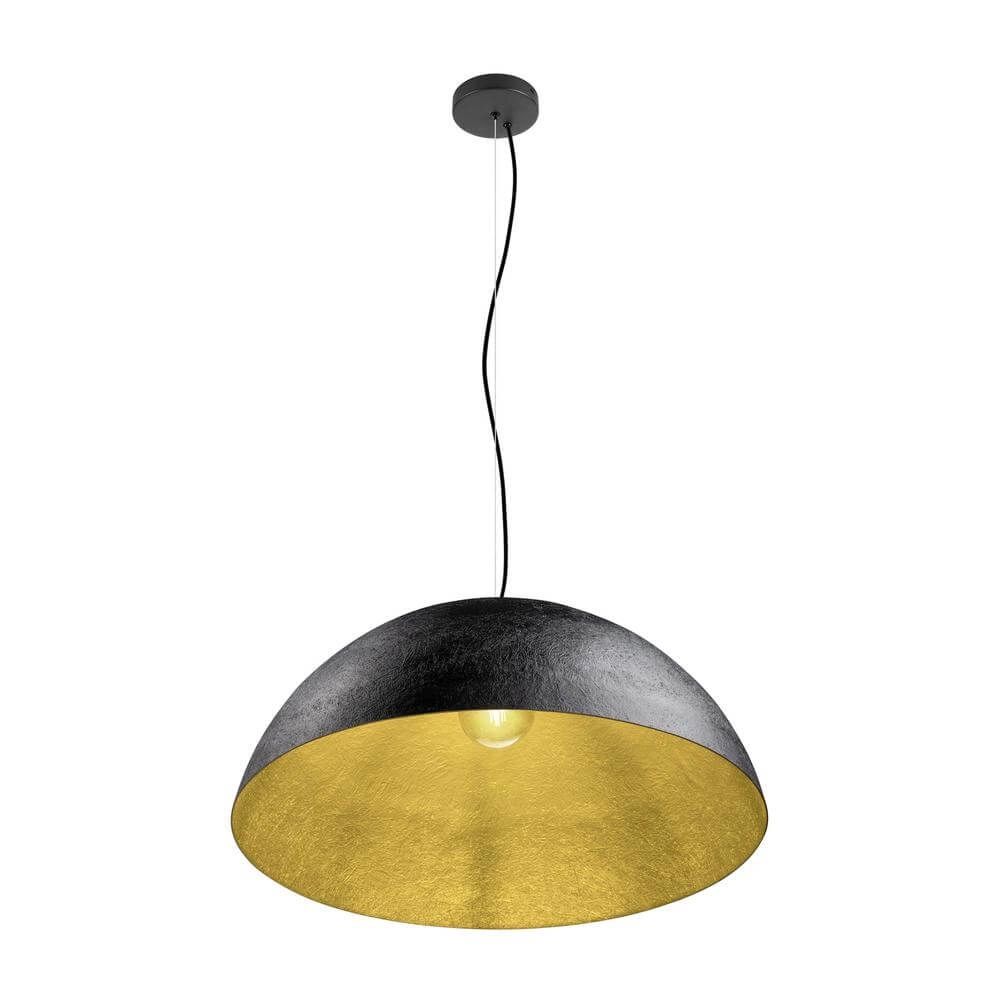 Pendant lamp Forchini 70 black with gold Ø 70cm SLV 4024163298612