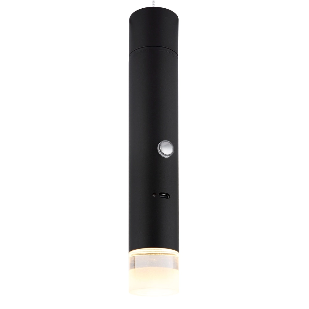 Sleek pendant lamp Pelo Black Globo 9007371575343