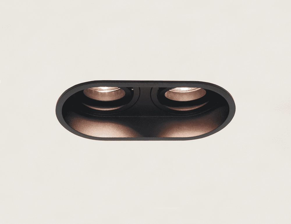 2-light recessed spot Rex black Artdelight 8719831735556