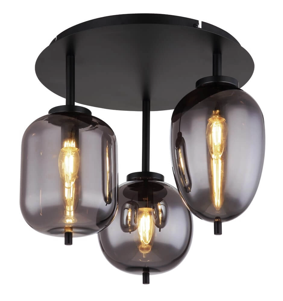Ceiling lamp Blacky 3-light black