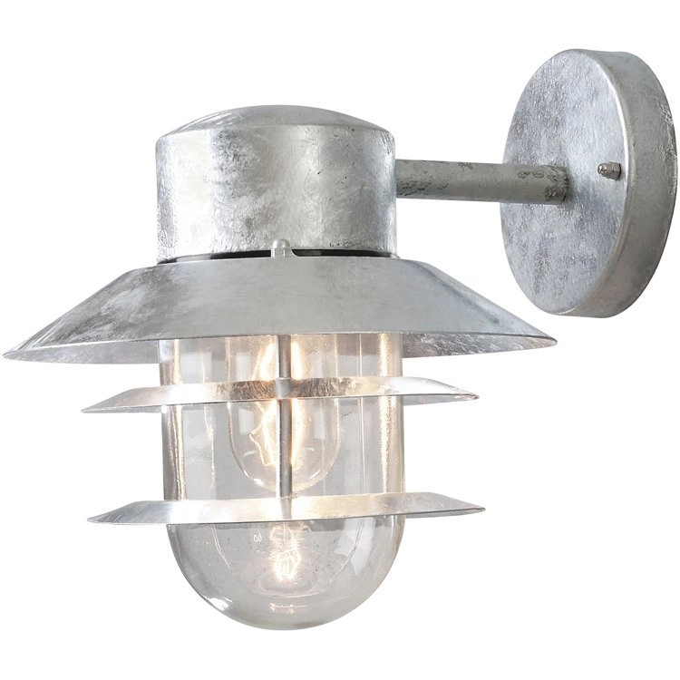Country wall lamp Modena Down 22cm zinc grey
